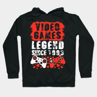 Gaming 1993 Birthday Video Games Birthday Gamer Hoodie